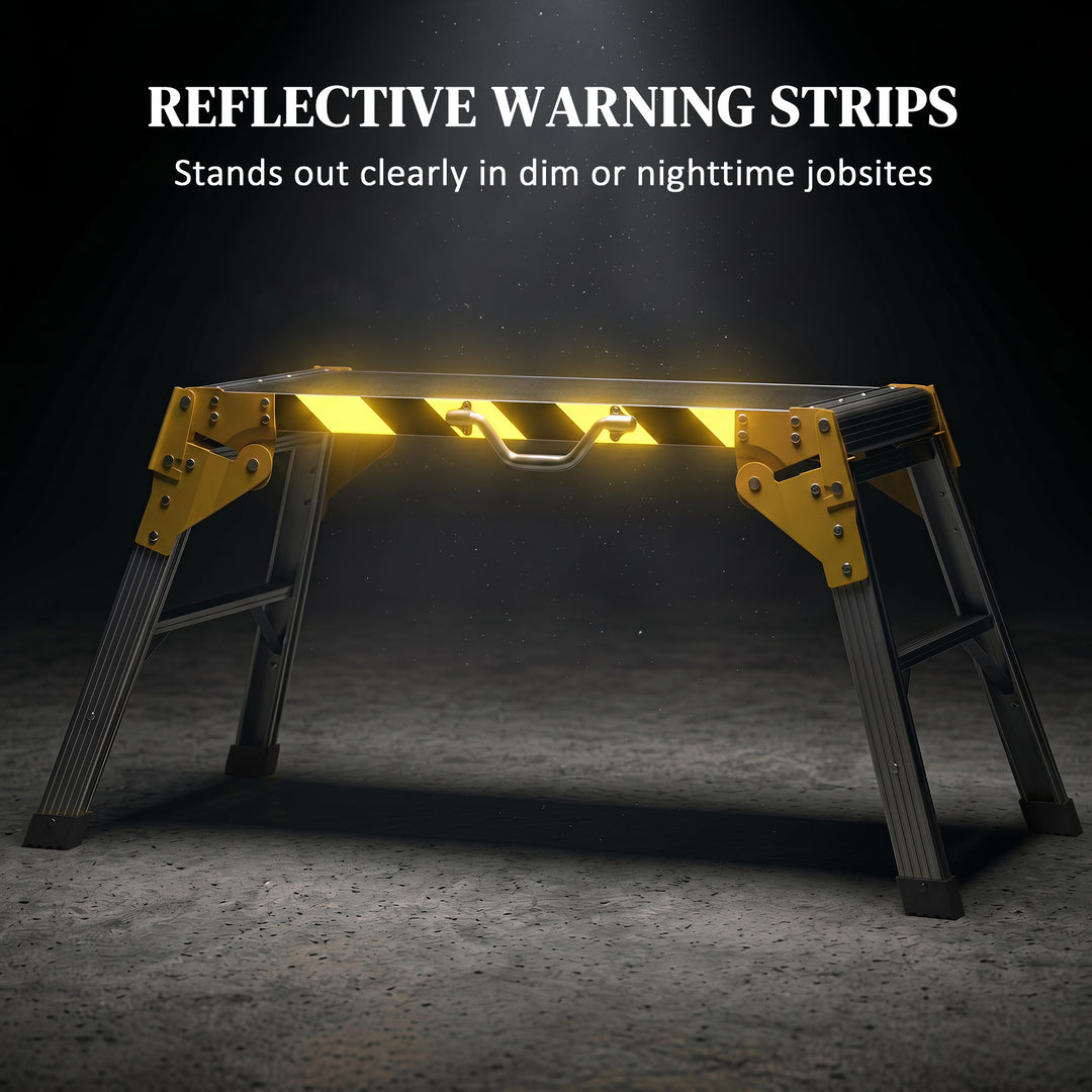 Work Bench, Foldable Aluminium Alloy Tool Stand with Handle, Non Slip,