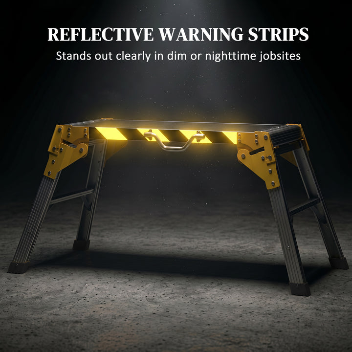 Work Bench, Foldable Aluminium Alloy Tool Stand with Handle, Non Slip,