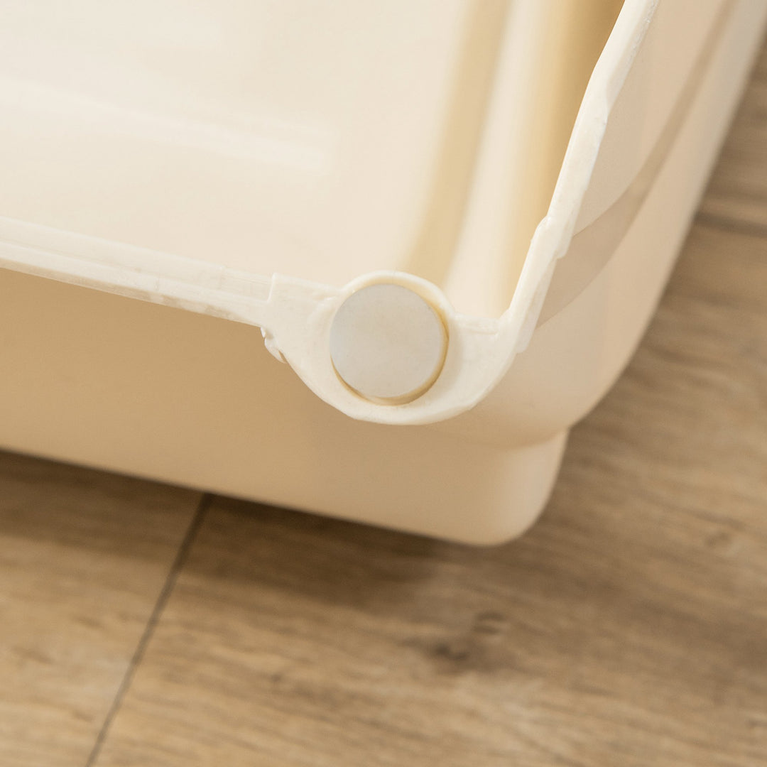 MCL Foldable Four-Step Pet Stairs, for Cats, Small Miniature Dogs, with Non-Slip Mats 62 x 38 x 49.5cm - Beige