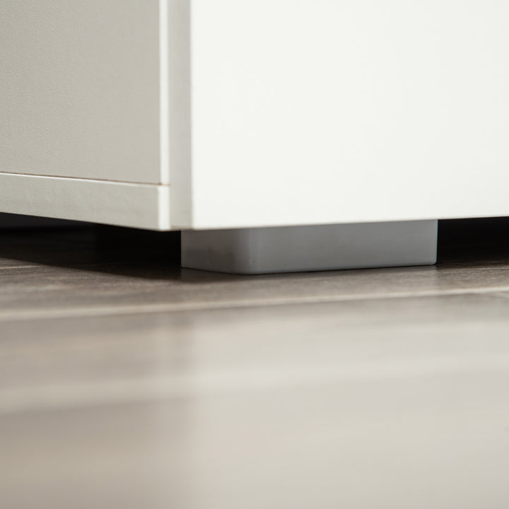 MCL Storage Cabinet w/ Two Shelves Wooden Sideboard Freestanding Kitchen Cupboard Bookcase - White