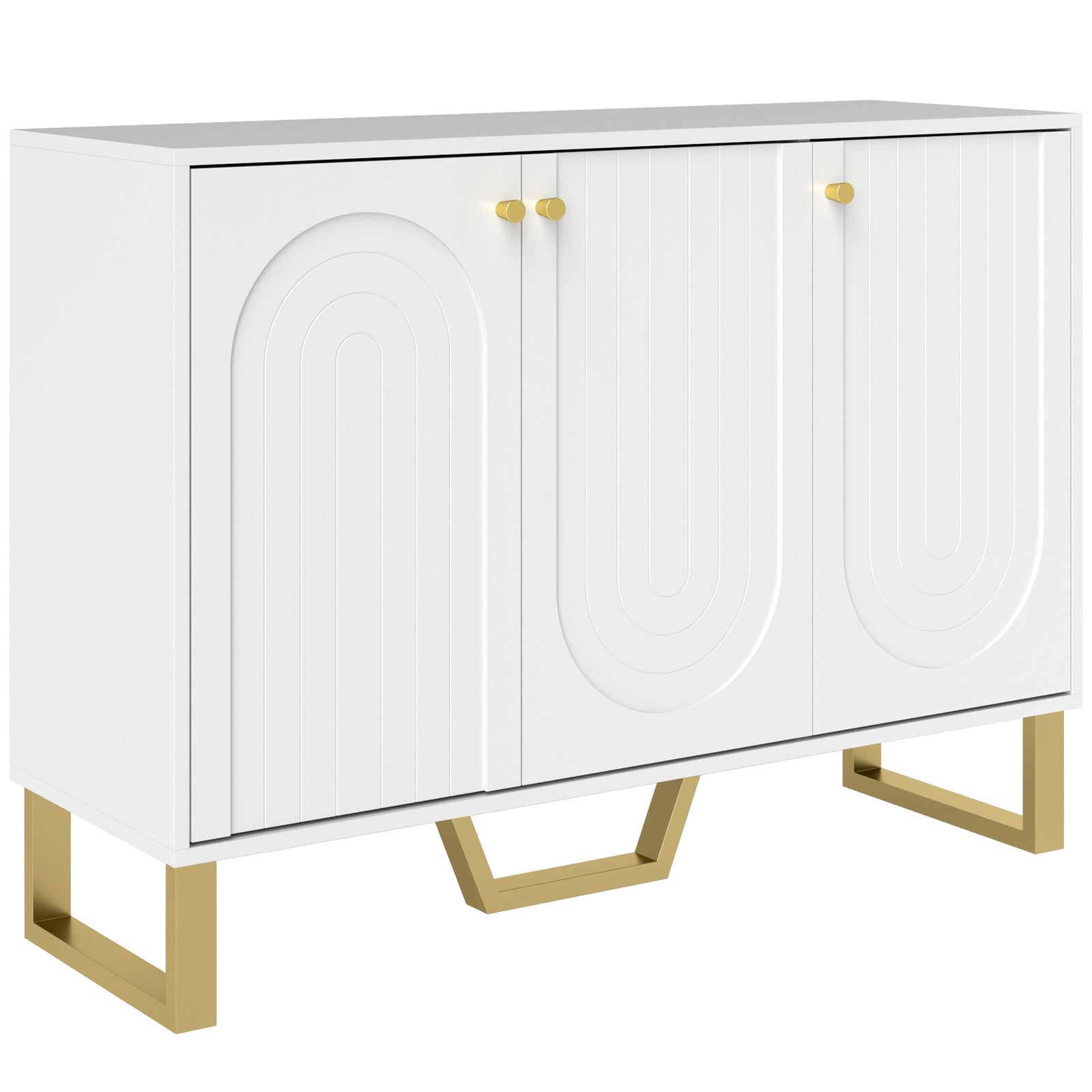 3-Door Sideboard Storage Cabinet - White