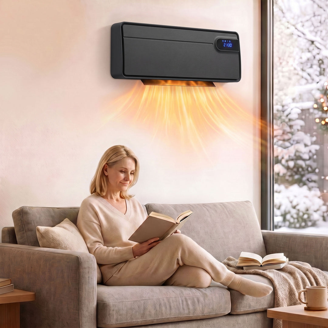 Smart Electric Heater, 2000W Ceramic Wall Space Heater, App Wifi - view 2