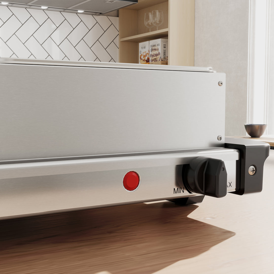 4.5L Stainless Steel Electric Buffet Server, with 3x Trays and Lids