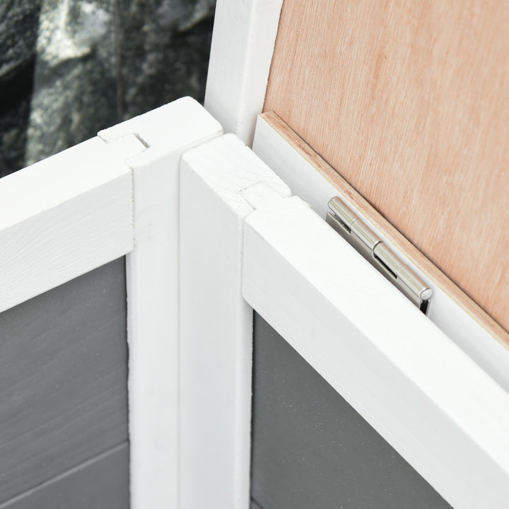 Rabbit Hutch Guinea Pig Hutch Wooden Small Animal Cage Rabbit Run Duck House with Openable Roof for Indoor Outdoor 115 x 66 x 47.5 cm