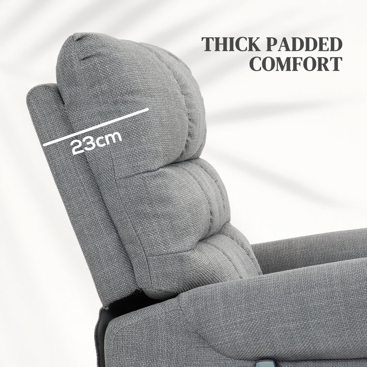 Rise and Recline Electric Massage Armchair - Grey