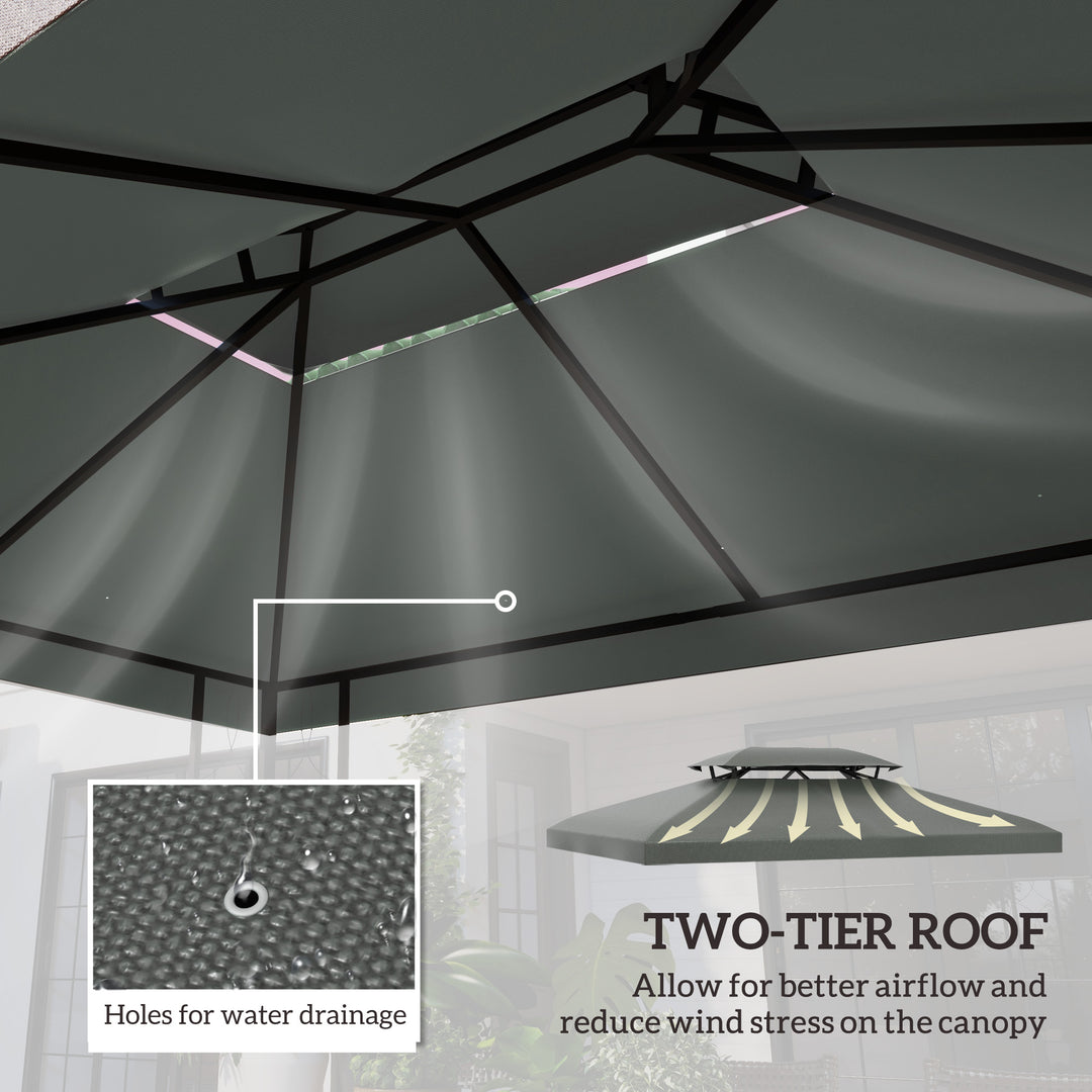 Gazebo Roof Replacement, for 3 x 4m Frames - Grey