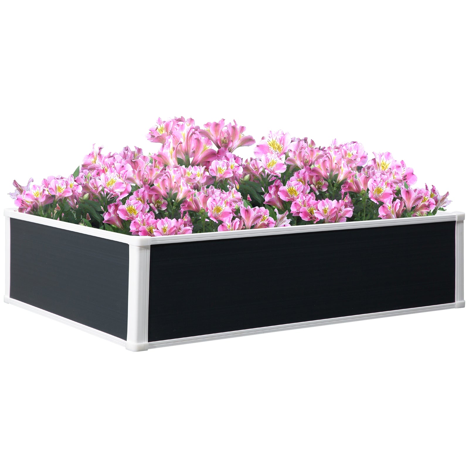 302L Raised Garden Bed, Weather-resistant PP Planter Box Containers for Outdoor Patio Plant Flower Vegetable, 120 x 90 x 30 cm