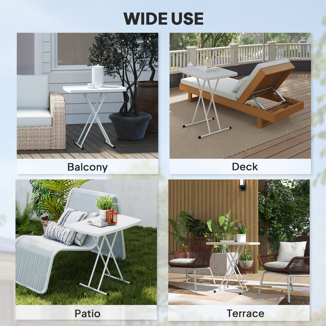 Minimal Folding Outdoor Table - White