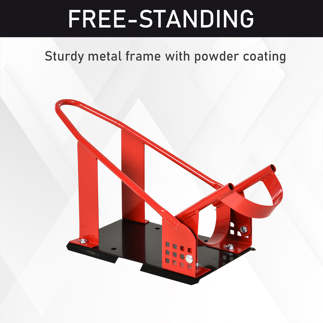 MCL Motorcycle Wheel Chock 8-15.5 cm Metal Motorbike Holder Pre-Drilled Holes For Truck And Trailer