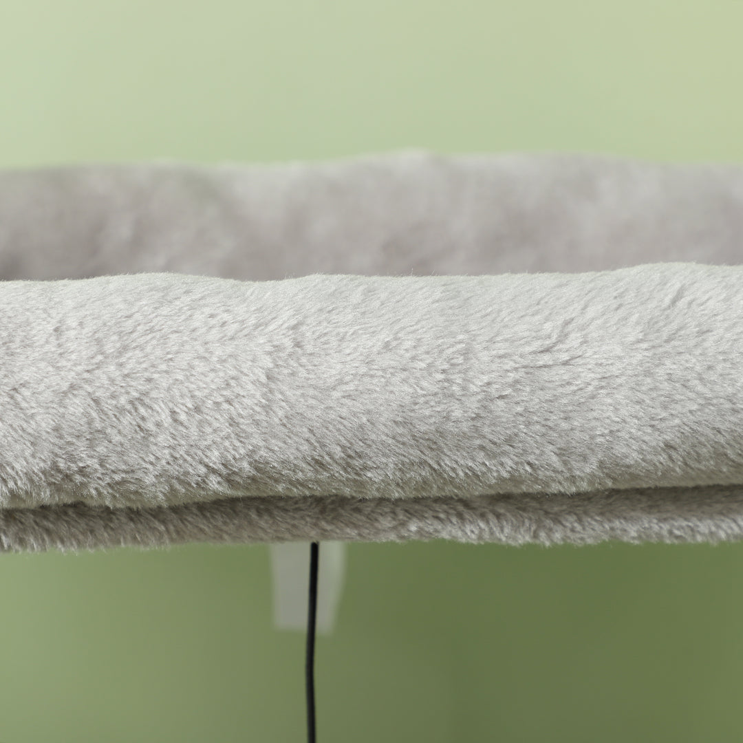 132cm Cat Tree w/ Scratching Posts, Pad, Cat Bed, Cat House, Jumping Platform, Grooming Brush, Anti-Tip Kit, Light Grey