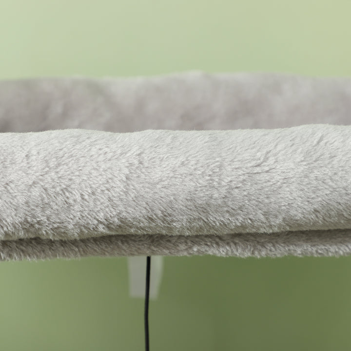 132cm Cat Tree w/ Scratching Posts, Pad, Cat Bed, Cat House, Jumping Platform, Grooming Brush, Anti-Tip Kit, Light Grey