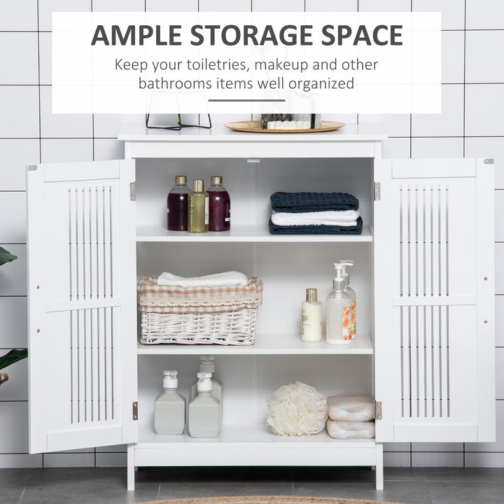 Modern Bathroom Floor Cabinet - White