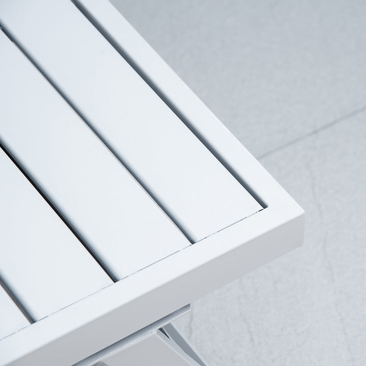 MCL 3 Pieces Garden Furniture Sets, 6 Seater Corner Sofa Set with Adjustable Backrest Chase Lounge with Slatted Metal Top Table, Padded Cushion, Grey