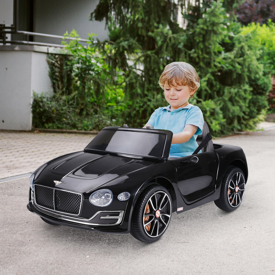 Bentley GT Licensed 12V Electric Car for Kids, Kid's Electric Ride on with Remote Control, Ride on Car with LED Lights, Music, for 3-5 Years, Black