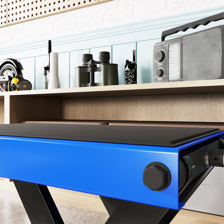 500KG Motorcycle Lift Scissor Jack, Height Adjustable Motorbike Stand with Anti-Slip Wide Deck, Heavy Duty Steel Motorbike Repair Lift Hoist Stand for Home Garage, Blue
