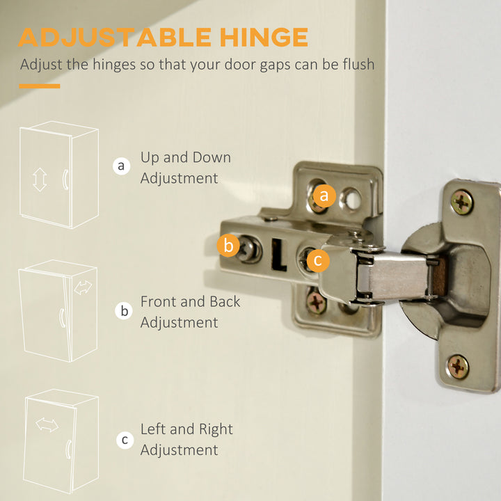 MCL Kitchen Cupboard, Modern Kitchen Storage Cabinet with Shelves and Drawer, Free Standing Kitchen Units, 166 cm, White