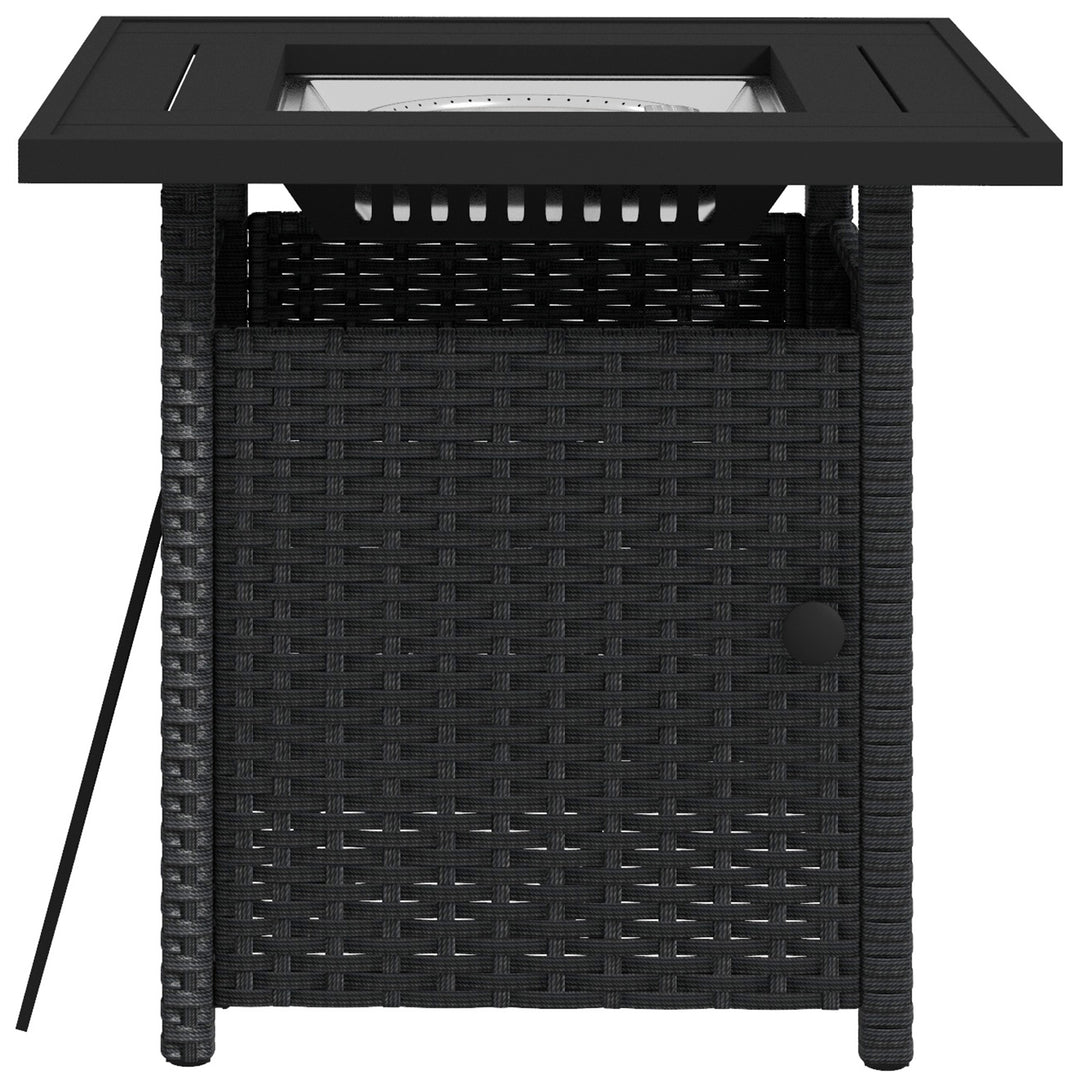 72.5 x 72.5cm 50,000 BTU Fire Pit Table, with Cover - Black