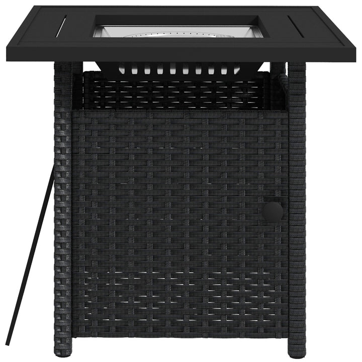 72.5 x 72.5cm 50,000 BTU Fire Pit Table, with Cover - Black