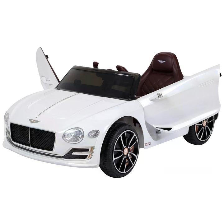 HOMCOM Bentley Kiddie Cruiser: 12V Ride-On with LED Illumination, MP3 Player, Youthful Thrill on Wheels, White | Aosom UK