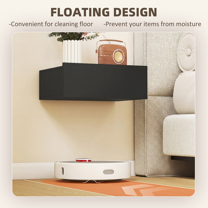Floating Bedside Table Set of 2, Wall-Mounted Nightstand with Storage 