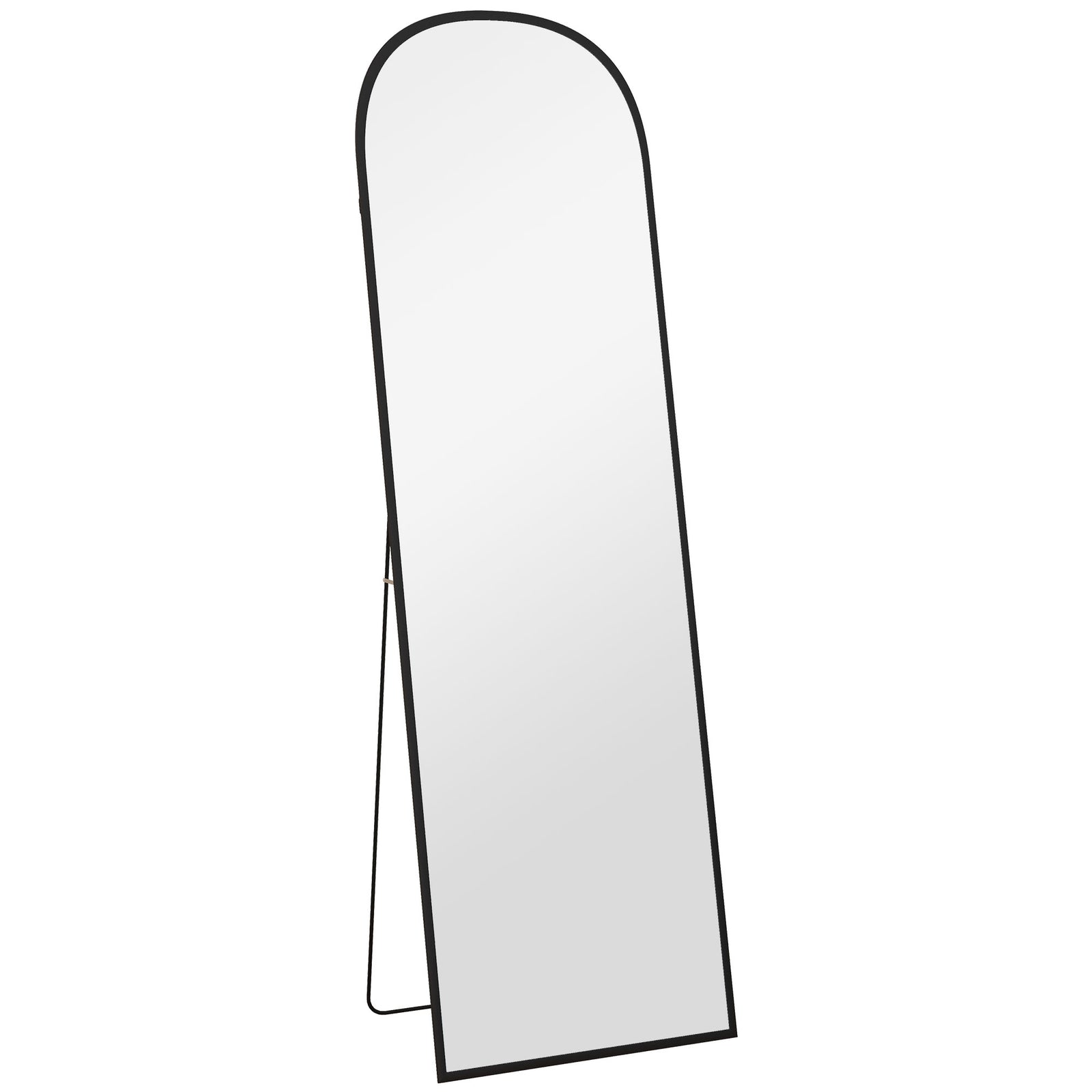 162cm Aluminium Frame Standing Mirror - Black