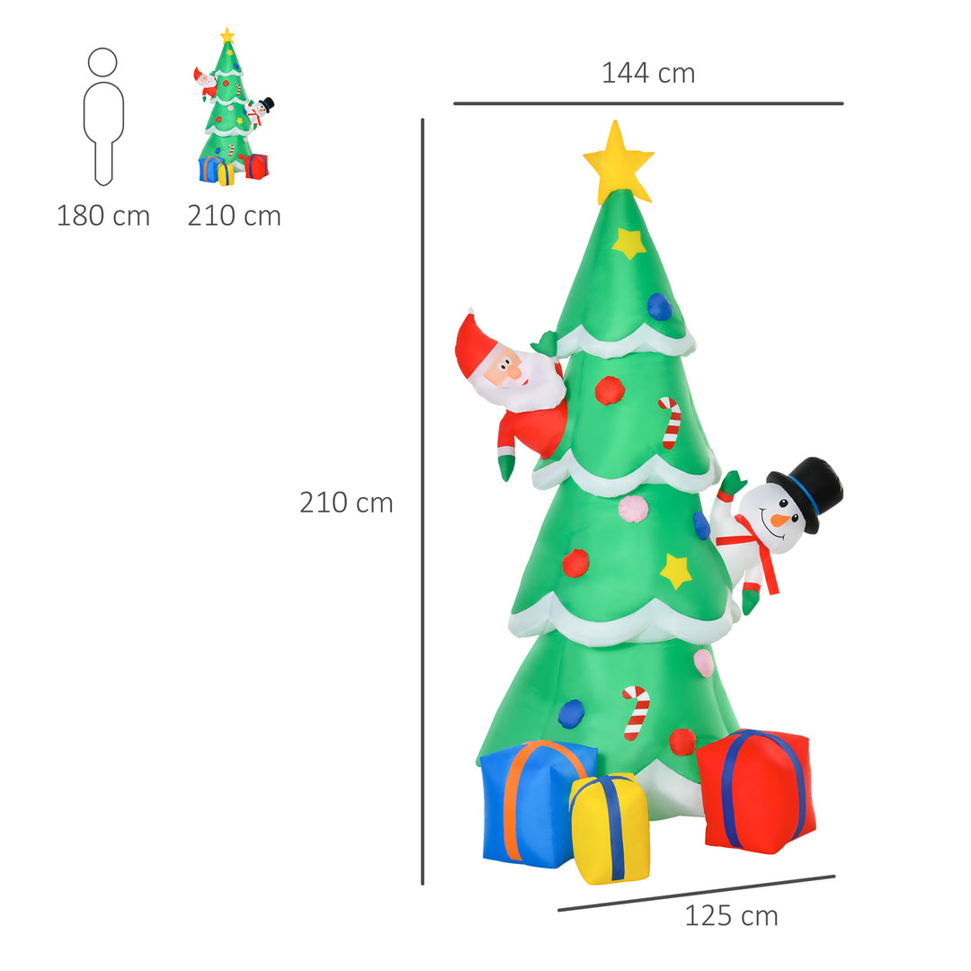 MCL 7FT Christmas Inflatable Tree LED Lighted for Indoor Outdoor Decoration