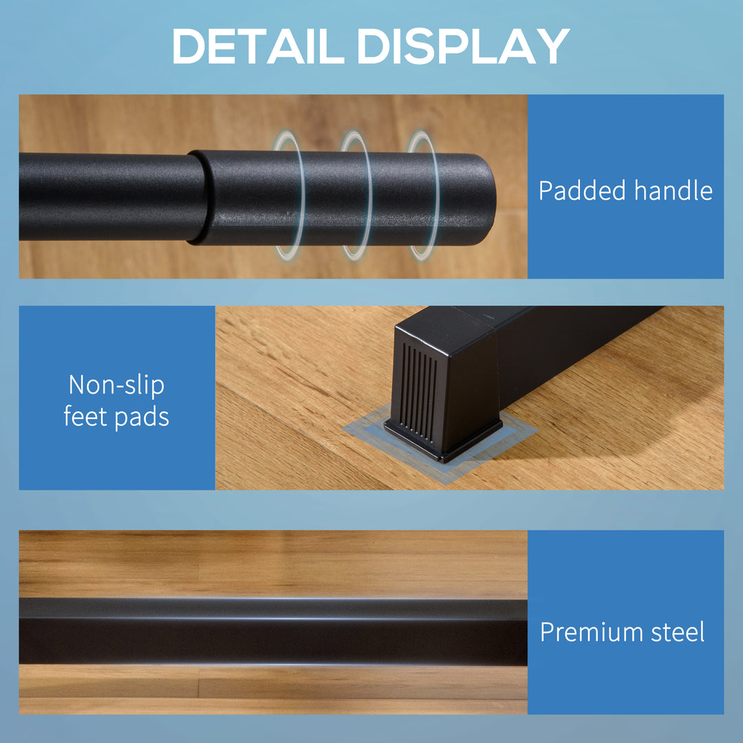 MCL Dip Stand Station Heavy Duty Upper Body Workout Equipment Angled Grip for Triceps dips Pull Ups Push Ups for Home Gym Office, Black