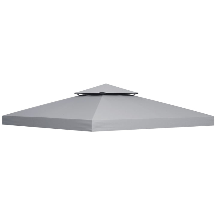 Outsunny 3 x 3(m) Gazebo Canopy Roof Top Replacement Cover Spare Part Light Grey (TOP ONLY) | Aosom UK