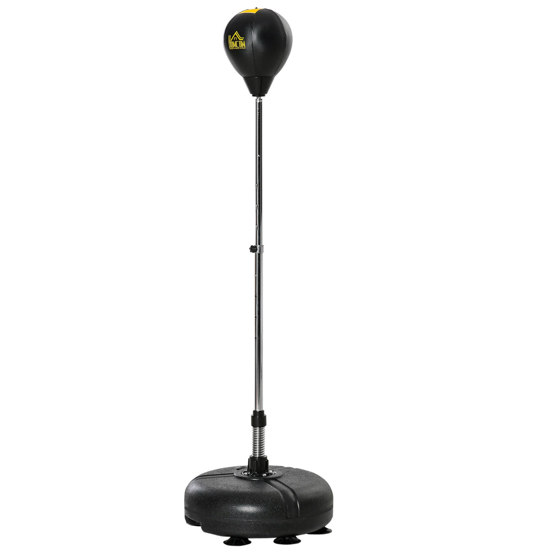 Punching Bag with Stand, 133-151cm Adjustable Height, for Teens, Gold Tone/Black