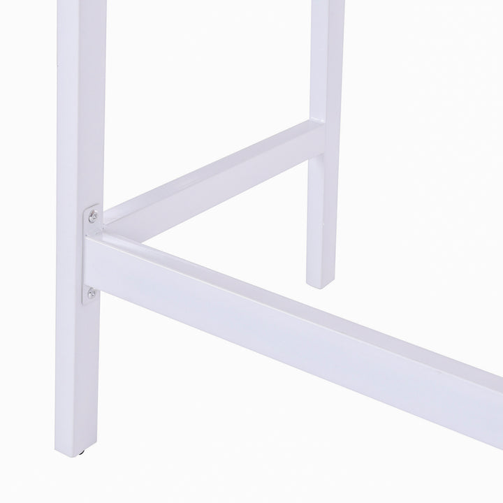 MCL Computer Desk, Writing Desk, Study Workstation with Drawer, Storage Compartments, Cable Management, Laptop Table, Metal Frame, 100 x 55 x 81.5cm, Oak and White