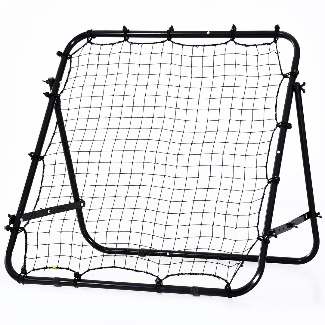 MCL Adjustable Rebounder Net Kickback Target Goal for Teens Adults Training, Black