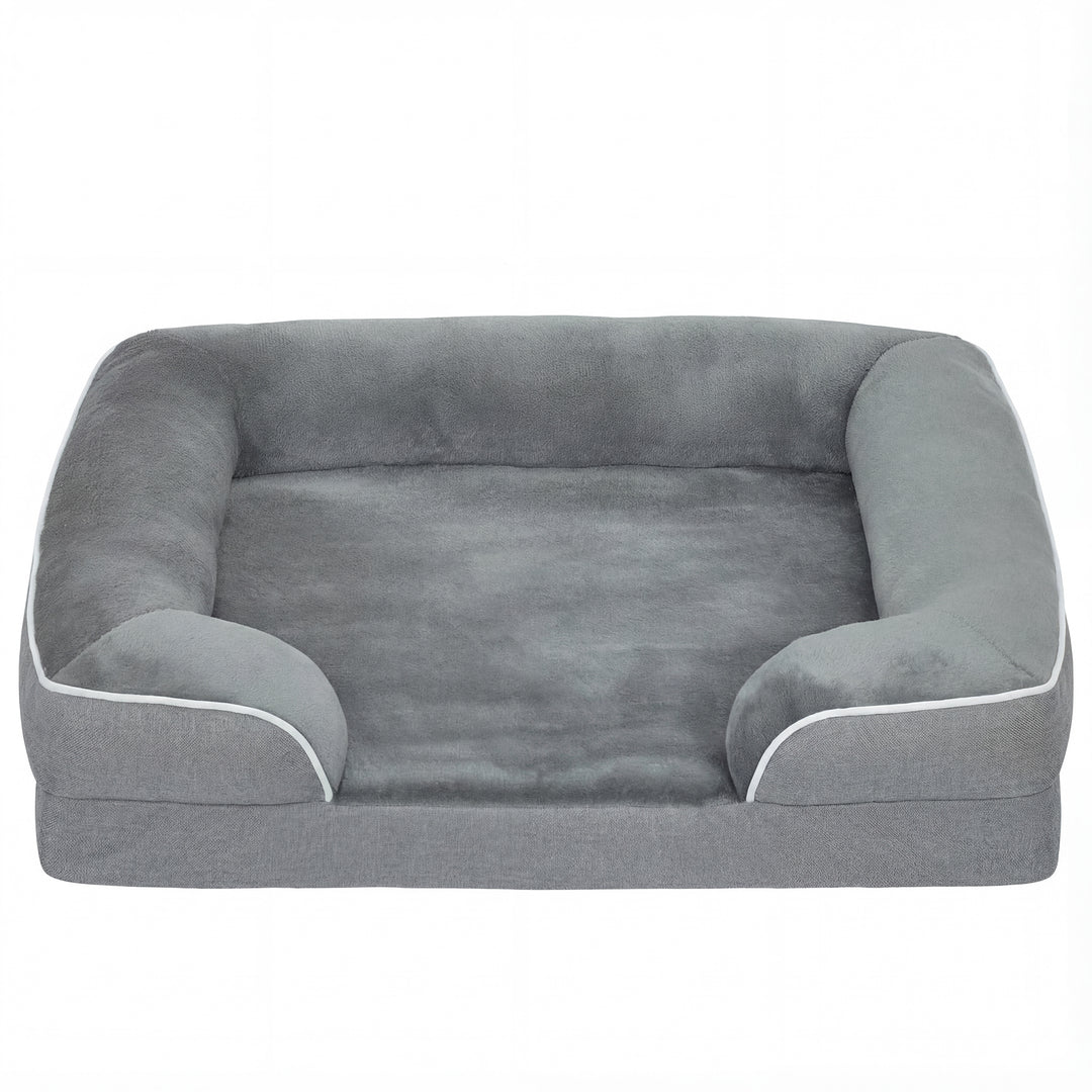 Dog Sofa Bed, Washable Pet Bed with Removable Cover and Non-Slip Botto