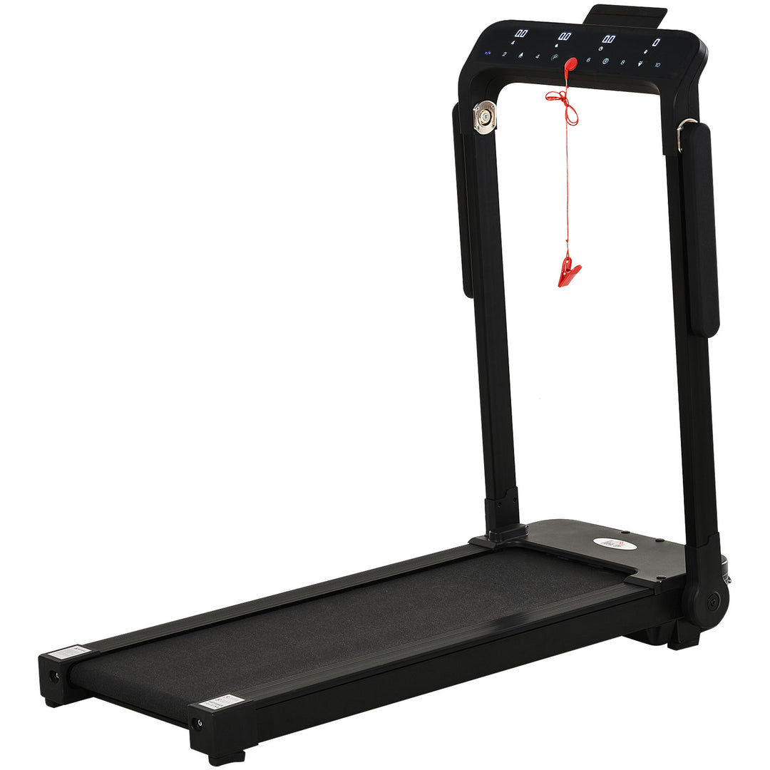 MCL 600W Foldable Steel Motorised Treadmill Running Machine w/ LCD Monitor Black