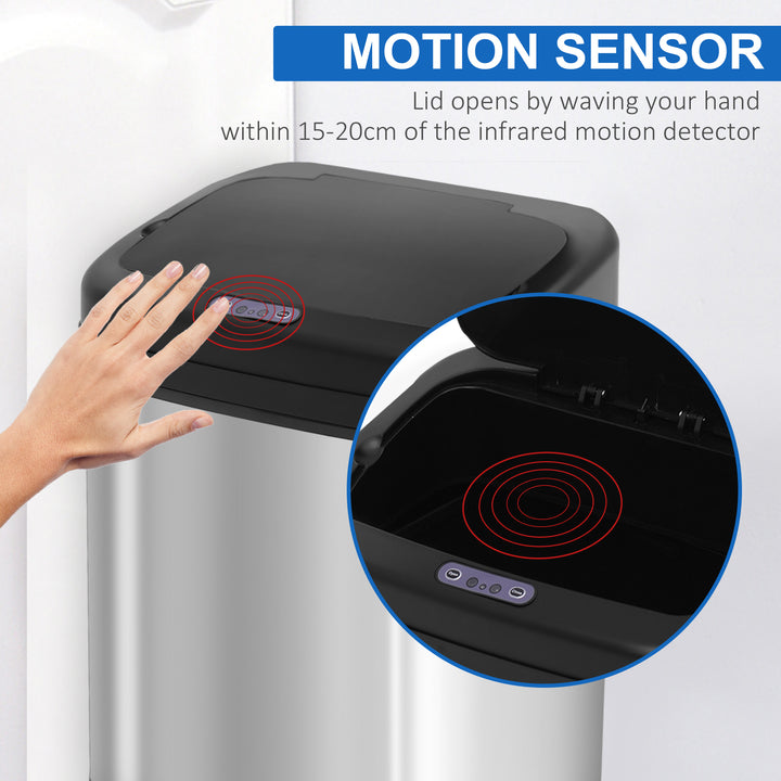 MCL 20L LUXURY Automatic Sensor Dustbin Kitchen Waste Bin Rubbish Trashcan Auto Dustbin Stainless Steel with Bucket 33*25*42.5CM