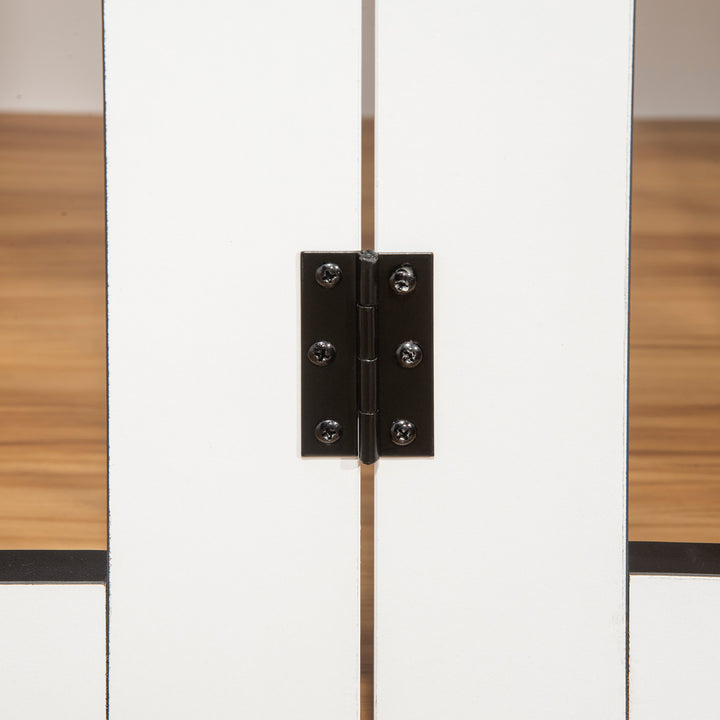 MCL Dog Crate Furniture, Dog Cage End Table, with Wheels, for Large Dogs, 106 x 60 x 82 cm  - White