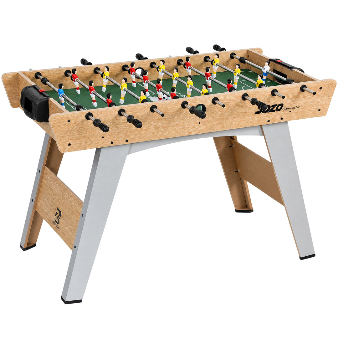 4ft Table Football, Foosball Game Table with 22 Players, 2 Balls and M