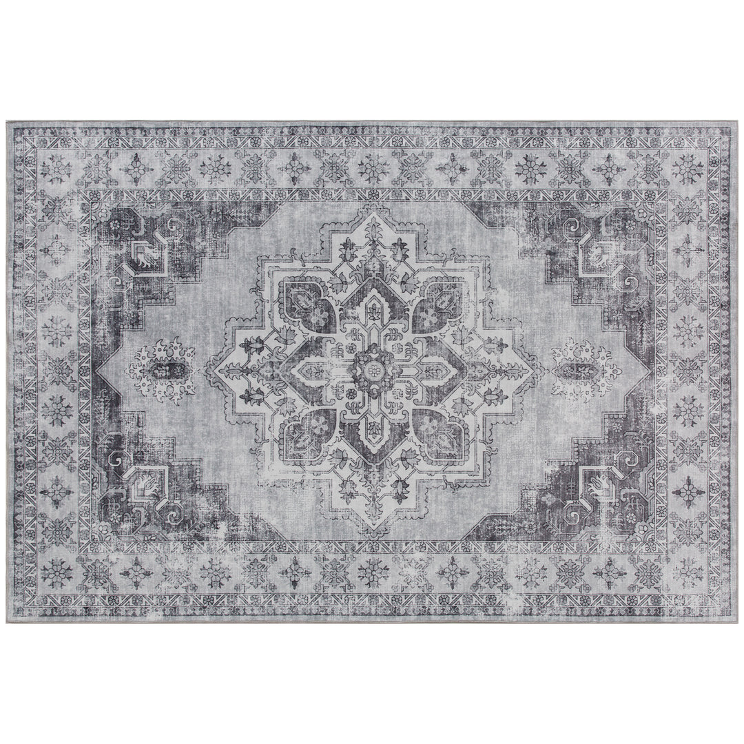 Vintage Area Rug, Non-Slip Washable Rug, Flannel Floor Carpet for Livi