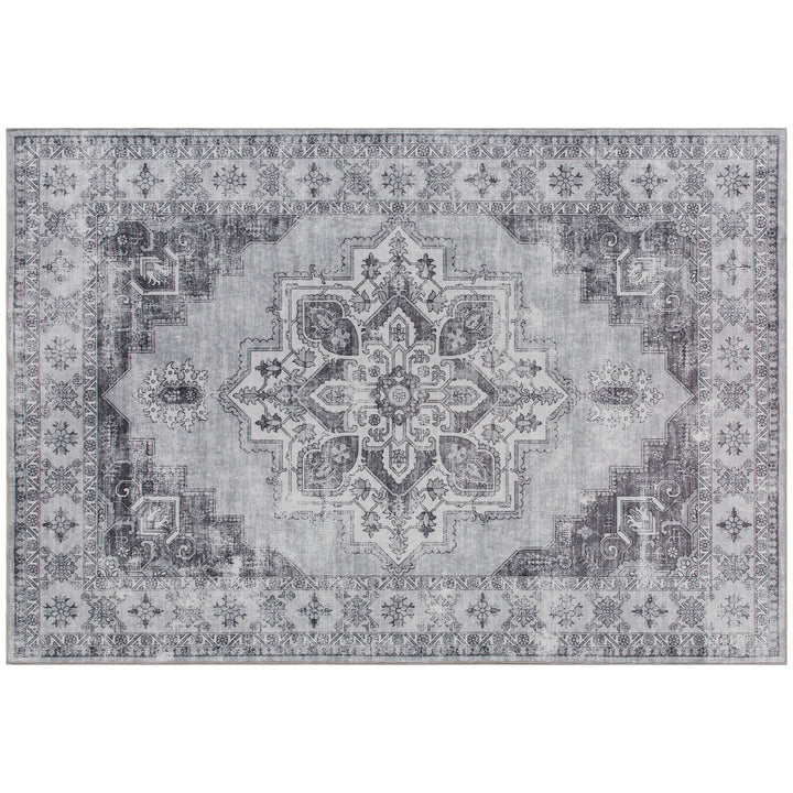 Vintage Area Rug, Non-Slip Washable Rug, Flannel Floor Carpet for Livi