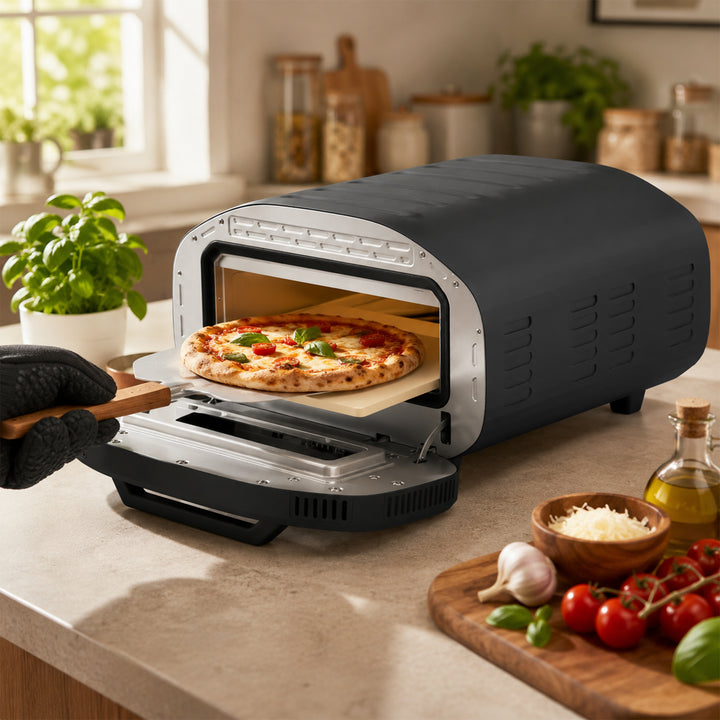 Electric Pizza Oven, 12 Inch Pizza Maker with 8 Preset Modes and Ceram