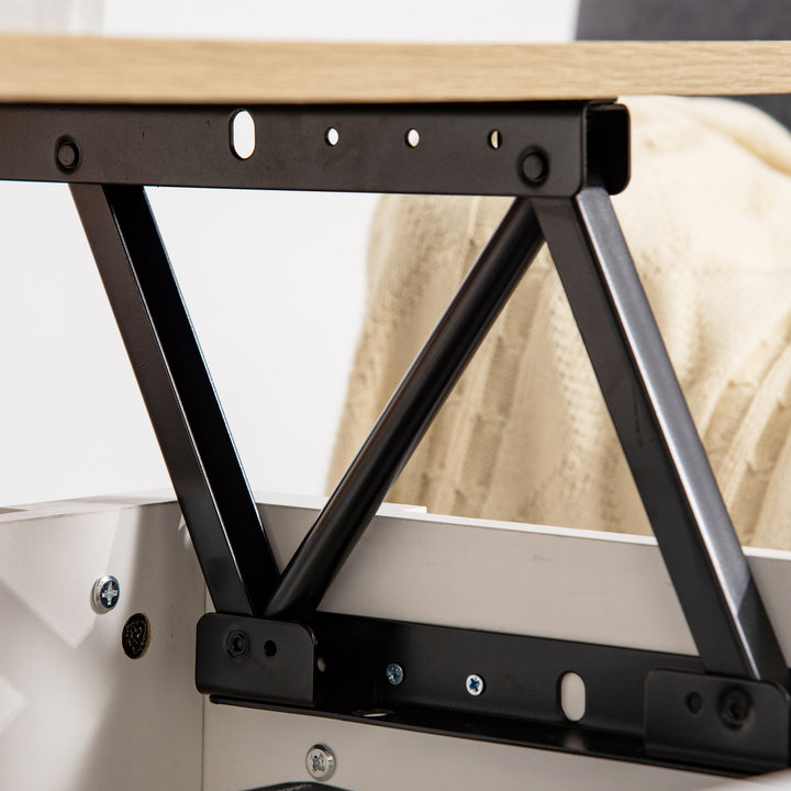 MCL Lift Top Coffee Table with Hidden Storage Compartment, Lift Tabletop Pop-Up Center Table for Living Room