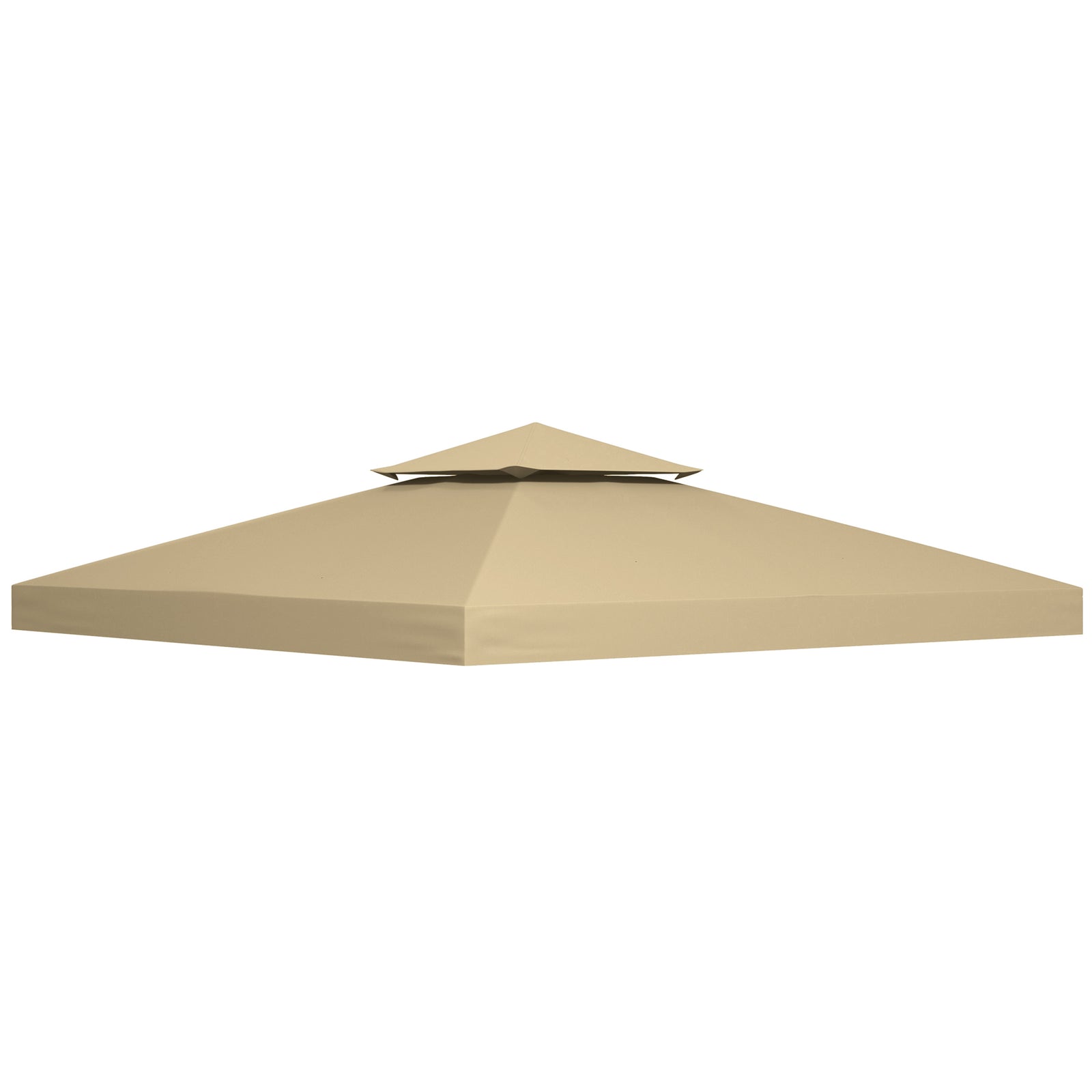 3(m) Gazebo Top Cover Double Tier Canopy Replacement Pavilion Roof Deep Beige