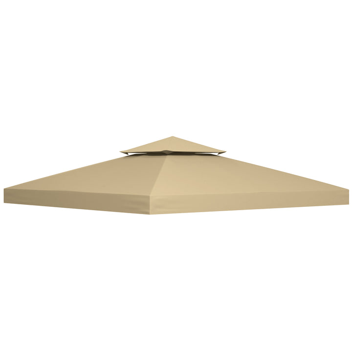 MCL 3(m) Gazebo Top Cover Double Tier Canopy Replacement Pavilion Roof Deep Beige