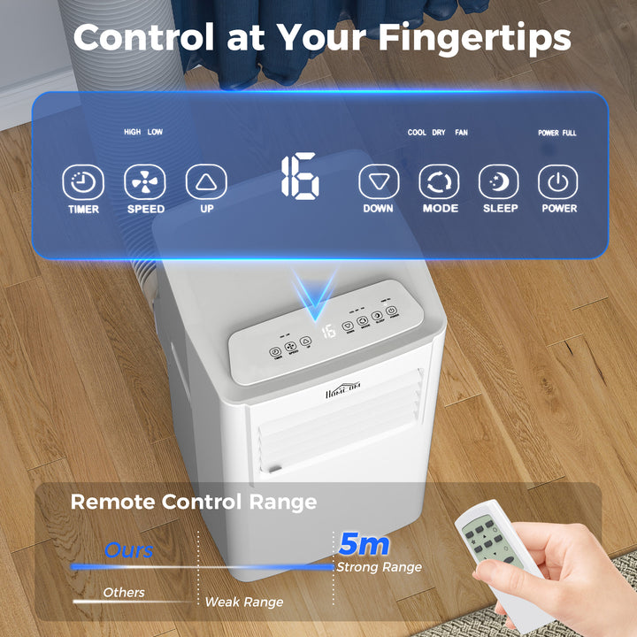 MCL 7000 BTU Air Conditioning Unit, 3-in-1 Portable Air Conditioner, Dehumidifier, Cooling Fan with 2 Speeds, 24H Timer, Remote Control, LED Display, Window Venting Kit, 15m²