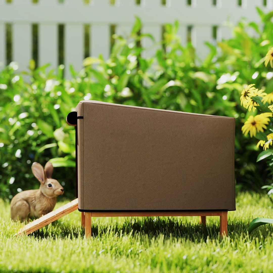 Water-Resistant Rabbit Hutch Cover for X-D2-0047 and Similar Models, 43 x 52 x 37cm, Brown