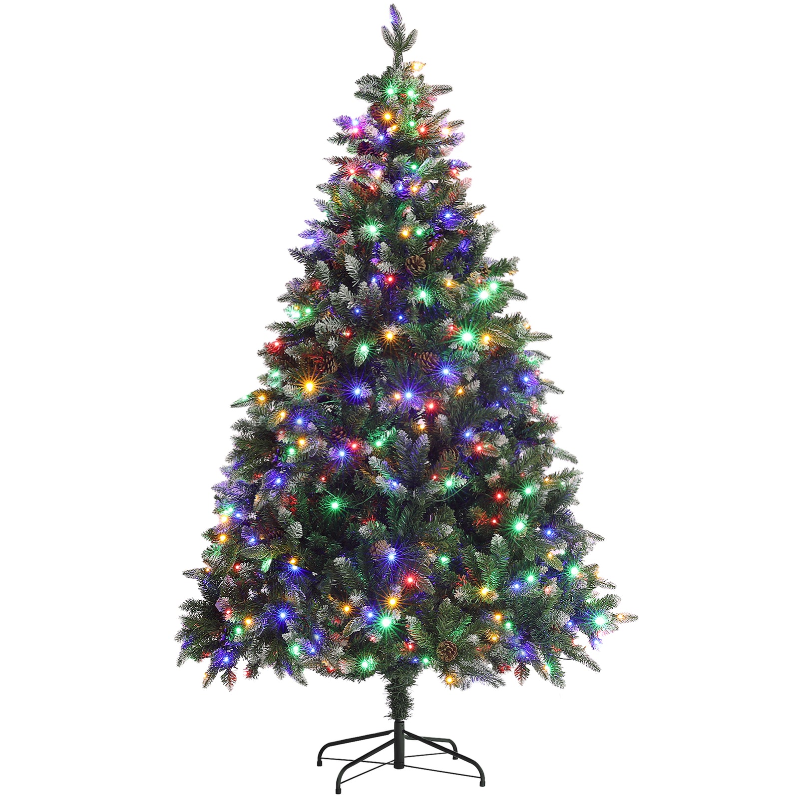 6ft LED Pre-Lit Artificial Christmas Tree, with Base
