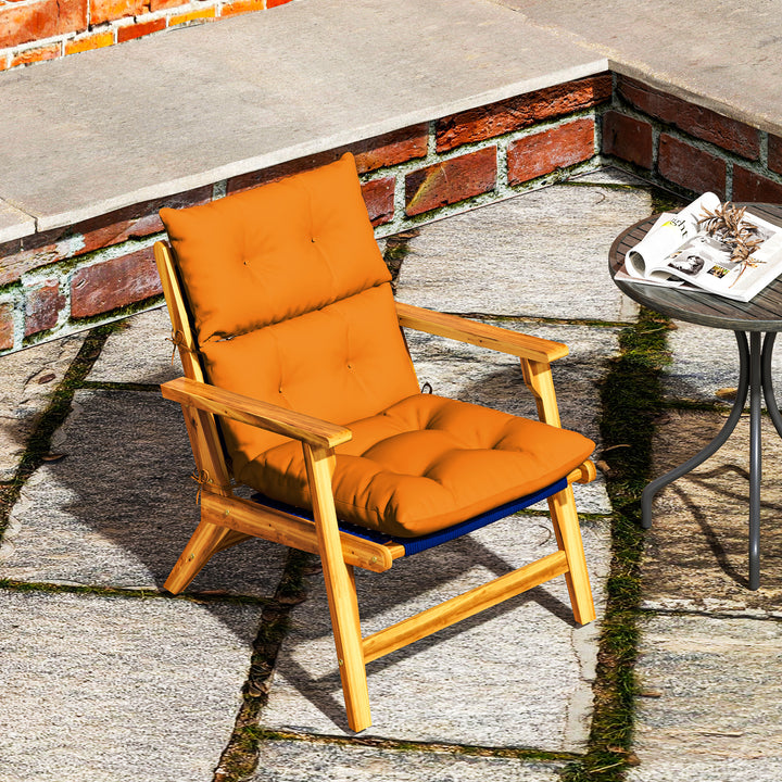 115 x 56cm Rocking Chair Padded Seat Cushion - Orange