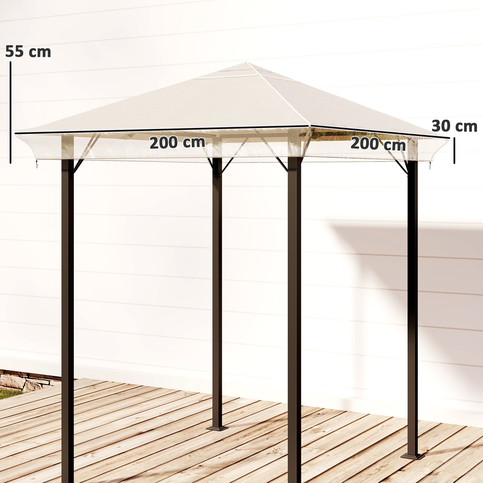 2 x 2 (m) Gazebo Protective Cover, Waterproof Cover for Gazebo, Canopy