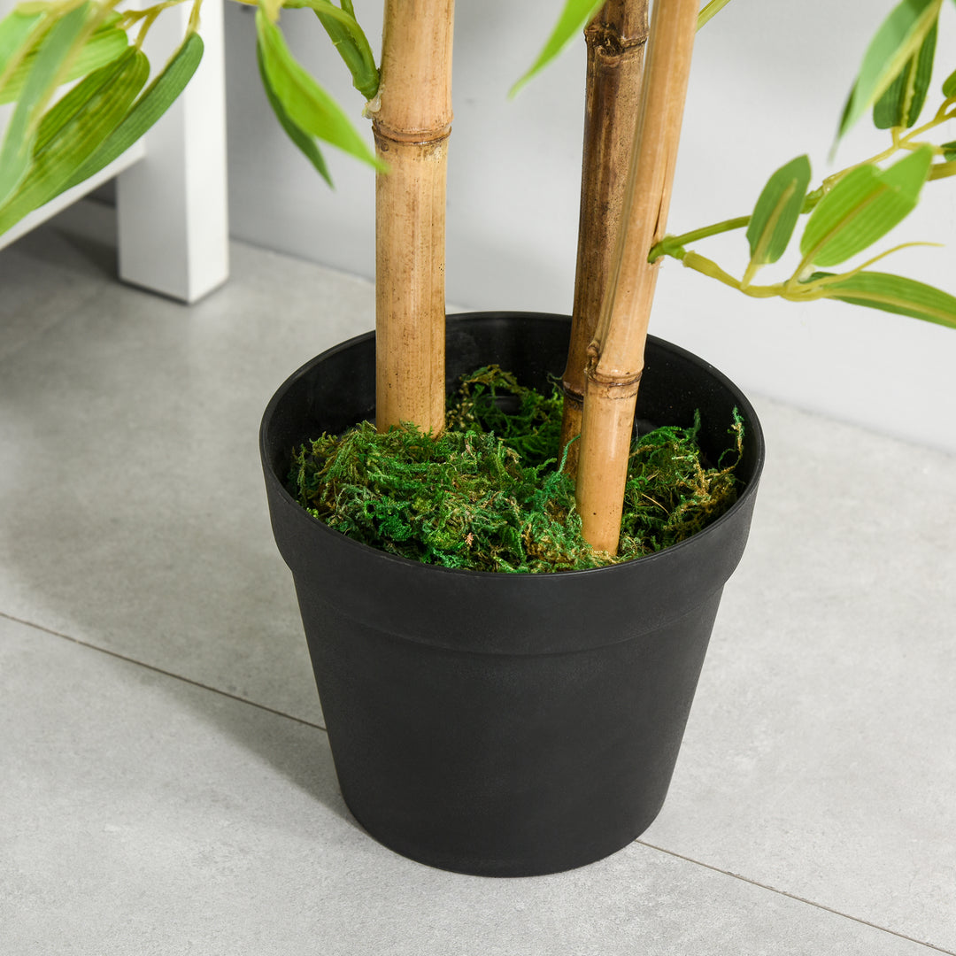 Artificial Ficus Tree, with Weighted Plant Pot - Green