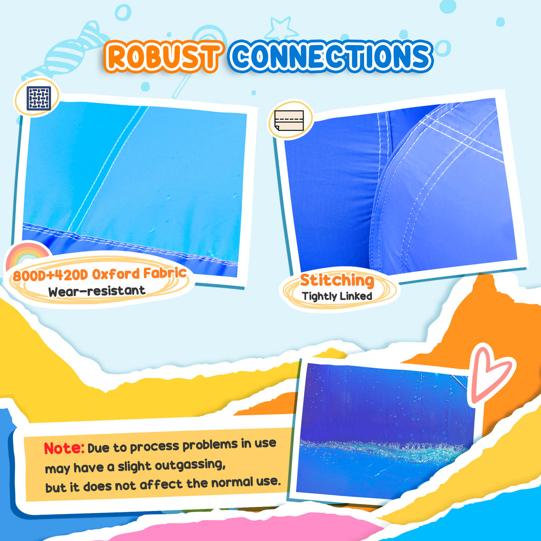 4 in 1 Kids Bouncy Castle Extra Large Double Slides & Trampoline Design Inflatable House Pool Climbing Wall with Blower Carrybag for Kids Age 3-8, 3.8 x 3.7 x 2.3m