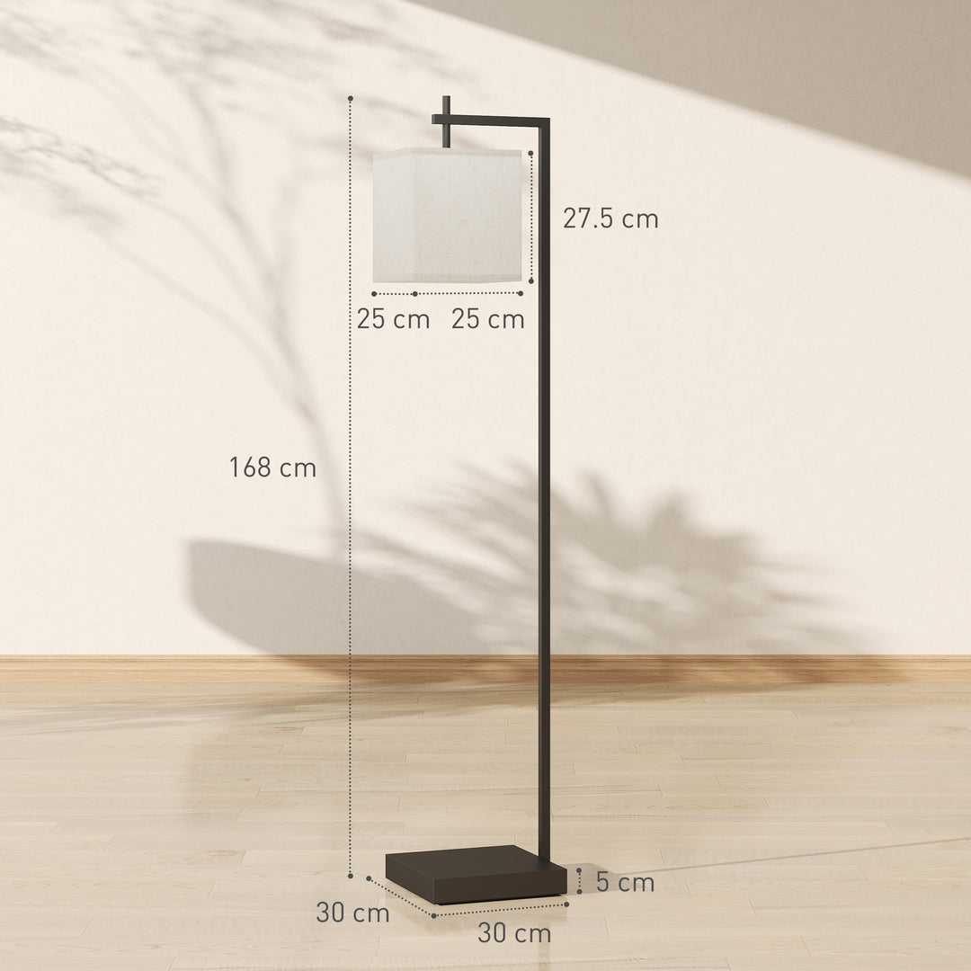 Floor Lamp for Living Room, 66" Modern Tall Standing Lamp with Adjustable Colour Temperatures & 10 Brightness Levels, Remote Control and Foot Switch for Bedroom Office, 9W LED Bulb Included